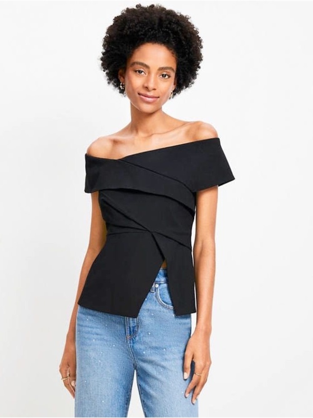 LOFT Asymmetrical Off the Shoulder Top